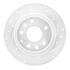 631-80075R Drilled/Slotted Brake Rotor [Silver], 2016-2018 Ford/Lincoln/Mercury/Mazda, Position: Rear Right - image 1