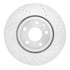 631-80078R Drilled/Slotted Brake Rotor [Silver], Fits Select Ford/Lincoln/Mercury/Mazda, Position: Front Right - image 1