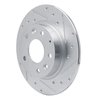 631-80079R Drilled/Slotted Brake Rotor [Silver], Fits Select Ford/Lincoln/Mercury/Mazda, Position: Rear Right - image 2