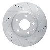 631-80080R Drilled/Slotted Brake Rotor [Silver], 2016-2019 Ford/Lincoln/Mercury/Mazda, Position: Front Right - image 1