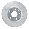 631-80081R Drilled/Slotted Brake Rotor [Silver], Fits Select Ford/Lincoln/Mercury/Mazda, Position: Front Right - image 1