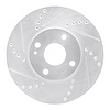 631-91003L Drilled/Slotted Brake Rotor [Silver], 2016-2020 Multiple Makes/Models, Position: Front Left - image 1