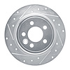 631-92002L Drilled/Slotted Brake Rotor [Silver], 2000-2006 Rover, Position: Rear Left