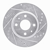 631-92004R Drilled/Slotted Brake Rotor [Silver], 1996-2004 Ford/Lincoln/Mercury/Mazda, Position: Front Right