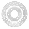 631-92007L Drilled/Slotted Brake Rotor [Silver], 2008-2017 Mitsubishi, Position: Front Left - image 1