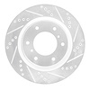 631-92007R Drilled/Slotted Brake Rotor [Silver], 2008-2017 Mitsubishi, Position: Front Right - image 1