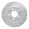 631-92033R Drilled/Slotted Brake Rotor [Silver], 2002-2007 Infiniti/Nissan, Position: Front Right - image 1