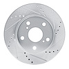 631-92042R Drilled/Slotted Brake Rotor [Silver], 2013-2018 Lexus/Toyota/Scion, Position: Front Right - image 1