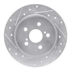 631-92043L Drilled/Slotted Brake Rotor [Silver], 2009-2015 Lexus/Toyota/Scion, Position: Rear Left - image 1