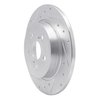 631-92043L Drilled/Slotted Brake Rotor [Silver], 2009-2015 Lexus/Toyota/Scion, Position: Rear Left - image 2