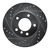 631-92046L Drilled/Slotted Brake Rotor [Silver], 2005-2007 BMW, Position: Front Left - image 1