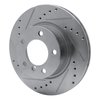 631-92046L Drilled/Slotted Brake Rotor [Silver], 2005-2007 BMW, Position: Front Left - image 2