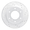 631-92047R Drilled/Slotted Brake Rotor [Silver], 2007-2017 Mitsubishi, Position: Front Right