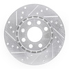 631-92048L Drilled/Slotted Brake Rotor [Silver], 2006-2010 Mopar, Position: Front Left