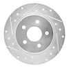 631-92061L Drilled/Slotted Brake Rotor [Silver], 1999-2007 Alfa Romeo, Position: Rear Left