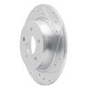 631-92062R Drilled/Slotted Brake Rotor [Silver], 1999-2003 Renault, Position: Rear Right - image 2