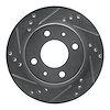 631-92073L Drilled/Slotted Brake Rotor [Silver], 1998-2012 Mopar, Position: Front Left - image 1