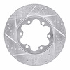 631-92092L Drilled/Slotted Brake Rotor [Silver], 2003-2006 Renault, Position: Front Left