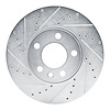 631-92094L Drilled/Slotted Brake Rotor [Silver], 2010-2015 Audi/Volkswagen, Position: Front Left