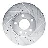 631-92094R Drilled/Slotted Brake Rotor [Silver], 2010-2015 Audi/Volkswagen, Position: Front Right