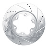 631-92097R Drilled/Slotted Brake Rotor [Silver], 2006-2019 Lexus/Toyota/Scion, Position: Front Right - image 1