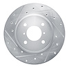 631-92125L Drilled/Slotted Brake Rotor [Silver], 2016-2018 Suzuki, Position: Front Left