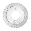 631-93001L Drilled/Slotted Brake Rotor [Silver], 2006-2010 GM, Position: Rear Left - image 1