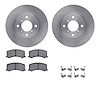 6312-01007 Brake Rotors with 3000-Series Ceramic Brake Pads Kit with Hardware, 1999-2002 Suzuki, Position: Front - image 1
