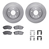 6312-01011 Brake Rotors with 3000-Series Ceramic Brake Pads Kit with Hardware, 2007-2014 Suzuki, Position: Front - image 1