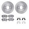 6312-01013 Brake Rotors with 3000-Series Ceramic Brake Pads Kit with Hardware, 2002-2005 Suzuki, Position: Front - image 1