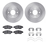 6312-01019 Brake Rotors with 3000-Series Ceramic Brake Pads Kit with Hardware, 2006-2007 Suzuki, Position: Front - image 1