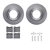 6312-02005 Brake Rotors with 3000-Series Ceramic Brake Pads Kit with Hardware, 1965-1973 Porsche, Position: Front - image 1