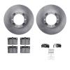 6312-03001 Brake Rotors with 3000-Series Ceramic Brake Pads Kit with Hardware, 1987-1987 Mitsubishi, Position: Front - image 1