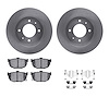 6312-03003 Brake Rotors with 3000-Series Ceramic Brake Pads Kit with Hardware, 1997-2006 Kia/Hyundai/Genesis, Position: Rear - image 1