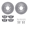 6312-03004 Brake Rotors with 3000-Series Ceramic Brake Pads Kit with Hardware, 2003-2008 Kia/Hyundai/Genesis, Position: Rear - image 1