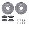 6312-03008 Brake Rotors with 3000-Series Ceramic Brake Pads Kit with Hardware, 2003-2006 Multiple Makes/Models, Position: Front - image 1