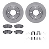 6312-03015 Brake Rotors with 3000-Series Ceramic Brake Pads Kit with Hardware, 2001-2003 Kia/Hyundai/Genesis, Position: Front - image 1
