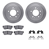 6312-03020 Brake Rotors with 3000-Series Ceramic Brake Pads Kit with Hardware, 2007-2009 Kia/Hyundai/Genesis, Position: Rear - image 1