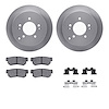 6312-03021 Brake Rotors with 3000-Series Ceramic Brake Pads Kit with Hardware, 2001-2010 Kia/Hyundai/Genesis, Position: Rear - image 1