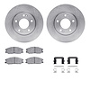 6312-03024 Brake Rotors with 3000-Series Ceramic Brake Pads Kit with Hardware, 2001-2005 Kia/Hyundai/Genesis, Position: Front - image 1