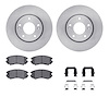 6312-03026 Brake Rotors with 3000-Series Ceramic Brake Pads Kit with Hardware, 2003-2013 Kia/Hyundai/Genesis, Position: Front - image 1