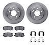 6312-03027 Brake Rotors with 3000-Series Ceramic Brake Pads Kit with Hardware, 2007-2010 Kia/Hyundai/Genesis, Position: Front - image 1