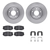 6312-03033 Brake Rotors with 3000-Series Ceramic Brake Pads Kit with Hardware, 2005-2010 Kia/Hyundai/Genesis, Position: Front - image 1