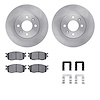 6312-03034 Brake Rotors with 3000-Series Ceramic Brake Pads Kit with Hardware, 2006-2012 Multiple Makes/Models, Position: Front - image 1