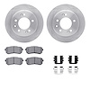 6312-03038 Brake Rotors with 3000-Series Ceramic Brake Pads Kit with Hardware, 2009-2016 Kia/Hyundai/Genesis, Position: Rear - image 1