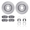 6312-03047 Brake Rotors with 3000-Series Ceramic Brake Pads Kit with Hardware, 2015-2015 Kia/Hyundai/Genesis, Position: Front - image 1