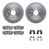 6312-03048 Brake Rotors with 3000-Series Ceramic Brake Pads Kit with Hardware, 2007-2009 Kia/Hyundai/Genesis, Position: Rear - image 1