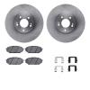 6312-03049 Brake Rotors with 3000-Series Ceramic Brake Pads Kit with Hardware, 2007-2012 Kia/Hyundai/Genesis, Position: Front - image 1