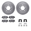 6312-03055 Brake Rotors with 3000-Series Ceramic Brake Pads Kit with Hardware, 2010-2010 Kia/Hyundai/Genesis, Position: Rear - image 1