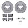6312-03057 Brake Rotors with 3000-Series Ceramic Brake Pads Kit with Hardware, 2009-2014 Kia/Hyundai/Genesis, Position: Front - image 1